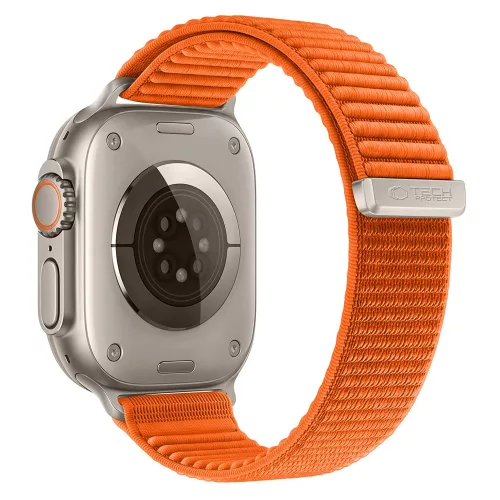 Tech-Protect Nylonloop Apple Watch 8 / 9 / 10 / 11 / 12 / SE / Ultra (44/45/46/49mm) szíj, szövet, narancs