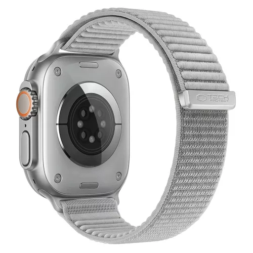 Tech-Protect Nylonloop Apple Watch 8 / 9 / 10 / 11 / 12 / SE / Ultra (44/45/46/49mm) szíj, szövet, szürke