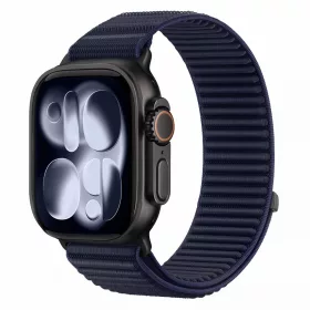   Tech-Protect Nylonloop Apple Watch 8 / 9 / 10 / 11 / 12 / SE / Ultra (44/45/46/49mm) szíj, szövet, sötétkék