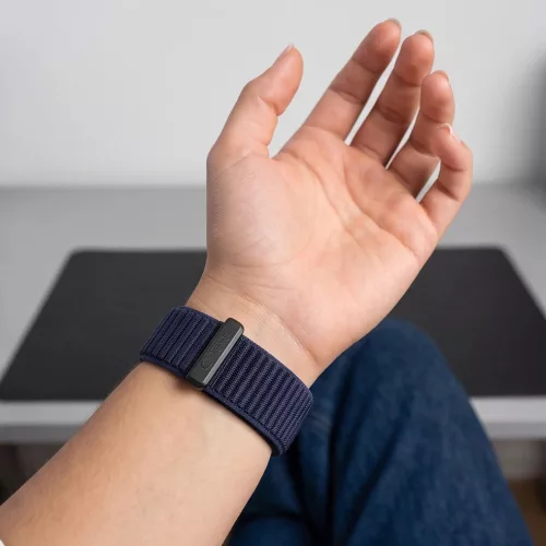 Tech-Protect Nylonloop Apple Watch 8 / 9 / 10 / 11 / 12 / SE / Ultra (44/45/46/49mm) szíj, szövet, sötétkék