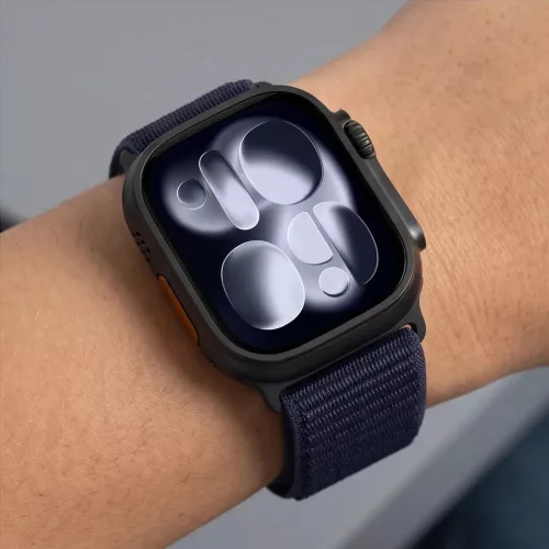 Tech-Protect Nylonloop Apple Watch 8 / 9 / 10 / 11 / 12 / SE / Ultra (44/45/46/49mm) szíj, szövet, sötétkék