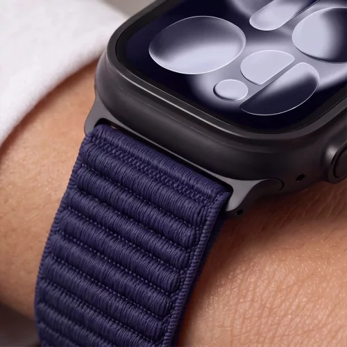 Tech-Protect Nylonloop Apple Watch 8 / 9 / 10 / 11 / 12 / SE / Ultra (44/45/46/49mm) szíj, szövet, sötétkék