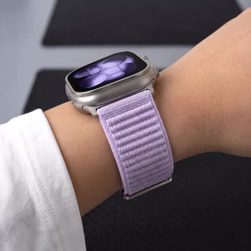 Tech-Protect Nylonloop Apple Watch 8 / 9 / 10 / 11 / 12 / SE (40/41/42mm) szíj, szövet, lila