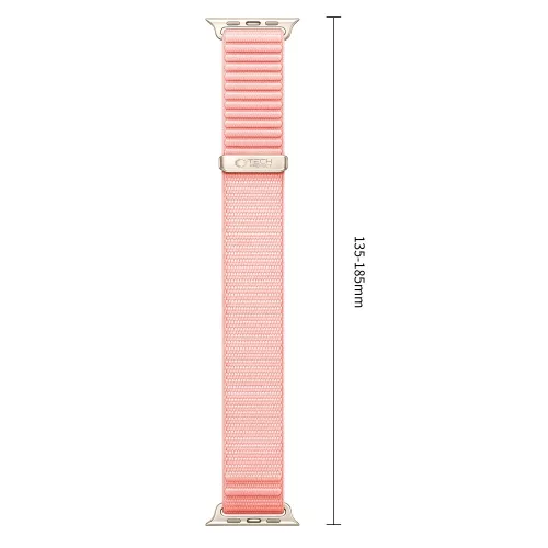 Tech-Protect Nylonloop Apple Watch 8 / 9 / 10 / 11 / 12 / SE (40/41/42mm) szíj, szövet, rózsaszín