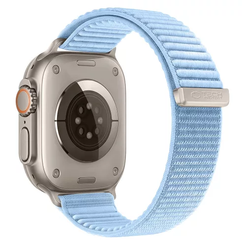 Tech-Protect Nylonloop Apple Watch 8 / 9 / 10 / 11 / 12 / SE (40/41/42mm) szíj, szövet, világoskék