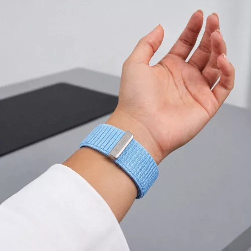 Tech-Protect Nylonloop Apple Watch 8 / 9 / 10 / 11 / 12 / SE (40/41/42mm) szíj, szövet, világoskék