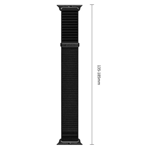 Tech-Protect Nylonloop Apple Watch 8 / 9 / 10 / 11 / 12 / SE (40/41/42mm) szíj, szövet, fekete