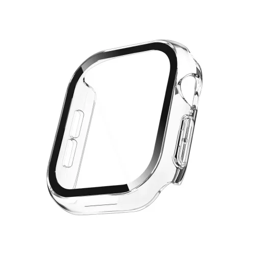 Tech-Protect Defense Apple Watch 12 42mm tok, kijelzővédő felülettel, fekete-átlátszó (2db)