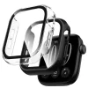 Tech-Protect Defense Apple Watch 12 46mm tok, kijelzővédő felülettel, fekete-átlátszó (2db)