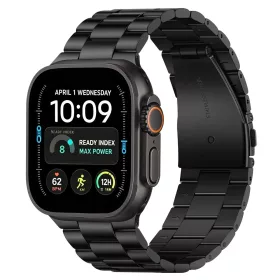   Tech-Protect Stainless Apple Watch 8 / 9 / 10 / 11 / 12 / SE / Ultra (44/45/46/49mm) szíj, fém, fekete