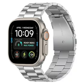   Tech-Protect Stainless Apple Watch 8 / 9 / 10 / 11 / 12 / SE / Ultra (44/45/46/49mm) szíj, fém, ezüst