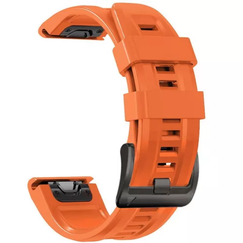 Garmin Fenix 3 / 3 HR / 5X / 5X Plus / 6X / 6X Pro / 7X, szilikon pótszíj, állítható, TP IconBand, narancssárga