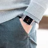 Apple Watch 4-6, SE, SE (2022), SE (2025) (38 / 40 mm) / Watch 7-9 (41 mm) / Watch 10-11 (42 mm), fém pótszíj, milánói stílus, TP MilaneseBand, ezüst