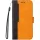 Samsung Galaxy A06 SM-A065F, Oldalra nyíló tok, stand, kártyatartóval, kézpánttal, Wooze Colour Wallet, narancssárga