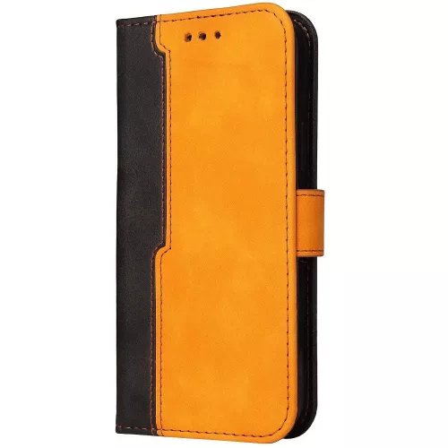Samsung Galaxy A06 SM-A065F, Oldalra nyíló tok, stand, kártyatartóval, kézpánttal, Wooze Colour Wallet, narancssárga