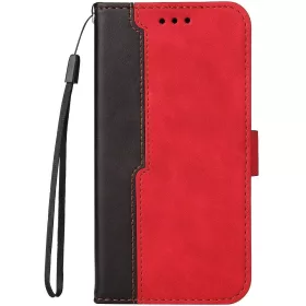   Samsung Galaxy A06 SM-A065F, Oldalra nyíló tok, stand, kártyatartóval, kézpánttal, Wooze Colour Wallet, piros
