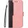 Samsung Galaxy A06 SM-A065F, Oldalra nyíló tok, stand, kártyatartóval, kézpánttal, Wooze Colour Wallet, rózsaszín