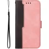 Samsung Galaxy A06 SM-A065F, Oldalra nyíló tok, stand, kártyatartóval, kézpánttal, Wooze Colour Wallet, rózsaszín