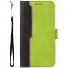 Samsung Galaxy A06 SM-A065F, Oldalra nyíló tok, stand, kártyatartóval, kézpánttal, Wooze Colour Wallet, zöld