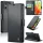 Samsung Galaxy A06 SM-A065F, Oldalra nyíló tok, stand, kártyatartóval, RFID technológiával, Wooze CaseME, fekete