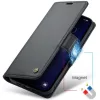 Samsung Galaxy A06 SM-A065F, Oldalra nyíló tok, stand, kártyatartóval, RFID technológiával, Wooze CaseME, fekete