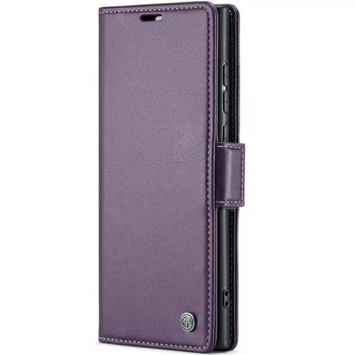 Samsung Galaxy A06 SM-A065F, Oldalra nyíló tok, stand, kártyatartóval, RFID technológiával, Wooze CaseME, lila