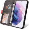Xiaomi Redmi 13 4G / Note 13R / Poco M6 4G, Oldalra nyíló tok, stand, kártyatartóval, kézpánttal, Wooze Colour Wallet, piros