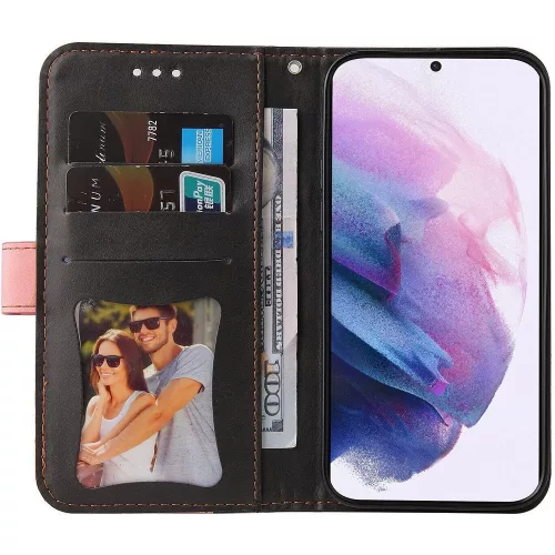 Huawei Honor 200 Smart, Oldalra nyíló tok, stand, kártyatartóval, kézpánttal, Wooze Colour Wallet, rózsaszín