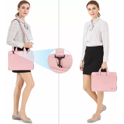 Laptop táska, 15 - 16" készülékhez, vállpánttal, TP Pocket Bag, rózsaszín