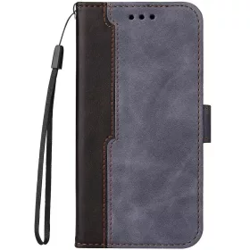   Xiaomi Redmi Note 14 Pro 4G (Global), Oldalra nyíló tok, stand, kártyatartóval, kézpánttal, Wooze Colour Wallet, szürke