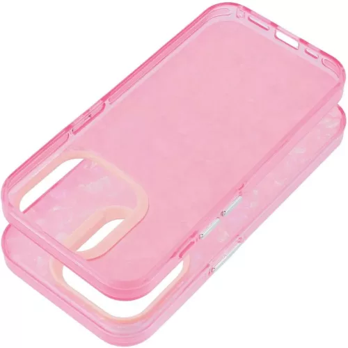 Apple iPhone 16 Plus, Műanyag hátlap védőtok + szilikon keret, kristály minta, Tutti-Frutti Case, rózsaszín