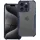 Oppo A3 4G (A40, A40m), Szilikon tok, közepesen ütésálló, légpárnás sarok, akril hátlap, Anti-Drop Case, átlátszó/sötétkék