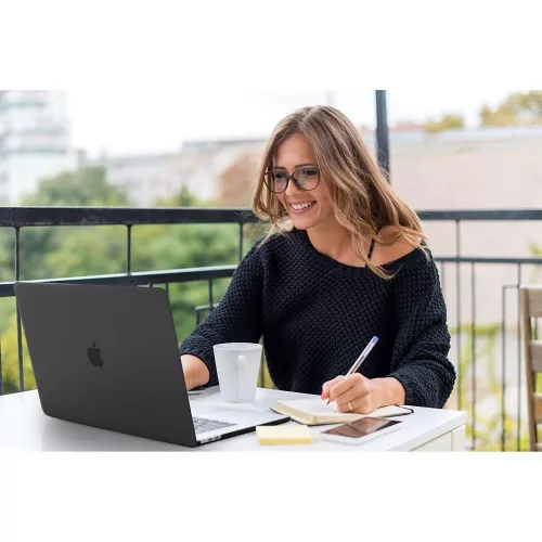 Apple MacBook Pro 14 (2021 - 2024), Műanyag hátlap védőtok, Tech Protect SmartShell, fekete