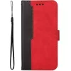 Apple iPhone 16e / 17e, Oldalra nyíló tok, stand, kártyatartóval, kézpánttal, Wooze Colour Wallet, piros