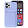 Apple iPhone 16e / 17e, Szilikon tok, kártyatartóval, Wooze Card Slot, lila