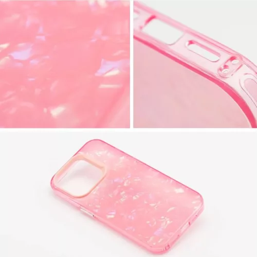 Apple iPhone 16e / 17e, Műanyag hátlap védőtok + szilikon keret, kristály minta, Tutti-Frutti Case, rózsaszín