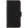 Apple iPhone 16e / 17e, Oldalra nyíló tok, stand, kártyatartóval, csatos, Tactical Field Notes, fekete