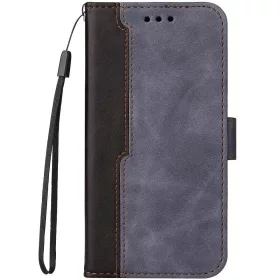   Samsung Galaxy A26 5G SM-A266B, Oldalra nyíló tok, stand, kártyatartóval, kézpánttal, Wooze Colour Wallet, szürke