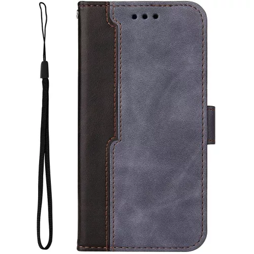 Samsung Galaxy A26 5G SM-A266B, Oldalra nyíló tok, stand, kártyatartóval, kézpánttal, Wooze Colour Wallet, szürke