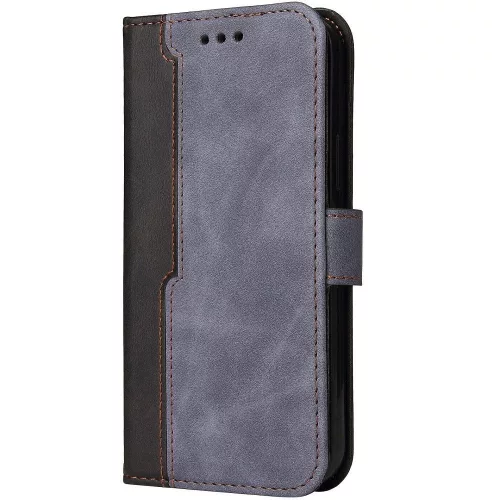 Samsung Galaxy A26 5G SM-A266B, Oldalra nyíló tok, stand, kártyatartóval, kézpánttal, Wooze Colour Wallet, szürke