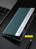 Samsung Galaxy A26 5G SM-A266B, Oldalra nyíló tok, stand, Wooze Silver Line, piros