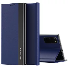   Samsung Galaxy A26 5G SM-A266B, Oldalra nyíló tok, stand, Wooze Silver Line, sötétkék