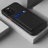 Samsung Galaxy A26 5G SM-A266B, Szilikon tok, kártyatartóval, Wooze Card Slot, fekete