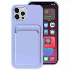   Samsung Galaxy A26 5G SM-A266B, Szilikon tok, kártyatartóval, Wooze Card Slot, lila