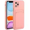 Samsung Galaxy A26 5G SM-A266B, Szilikon tok, kártyatartóval, Wooze Card Slot, rózsaszín