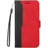 Samsung Galaxy A36 5G SM-A366B, Oldalra nyíló tok, stand, kártyatartóval, kézpánttal, Wooze Colour Wallet, piros