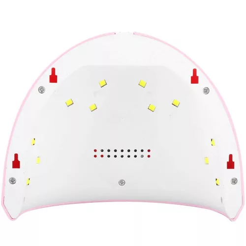 Műkörmös UV lámpa, 12 Led-es, 36W, USB csatlakozóval, Wooze Dazzle, rózsaszín