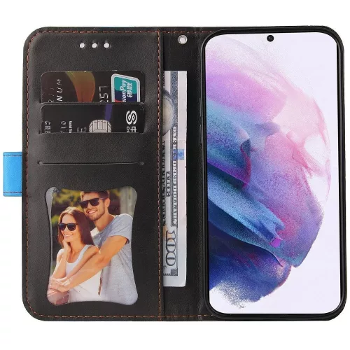 Xiaomi 15 Pro, Oldalra nyíló tok, stand, kártyatartóval, kézpánttal, Wooze Colour Wallet, kék