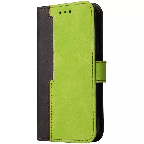 Xiaomi 15 Pro, Oldalra nyíló tok, stand, kártyatartóval, kézpánttal, Wooze Colour Wallet, zöld