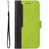 Xiaomi 15 Ultra, Oldalra nyíló tok, stand, kártyatartóval, kézpánttal, Wooze Colour Wallet, zöld